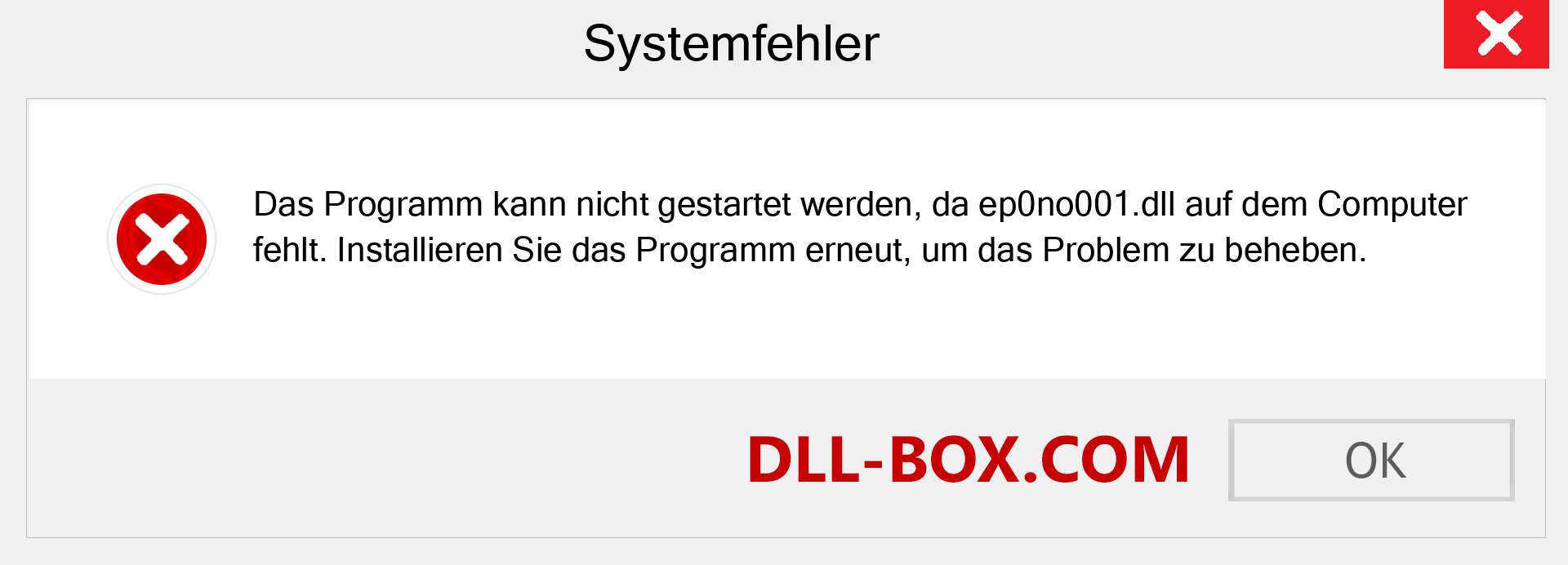 ep0no001.dll-Datei fehlt?. Download für Windows 7, 8, 10 - Fix ep0no001 dll Missing Error unter Windows, Fotos, Bildern