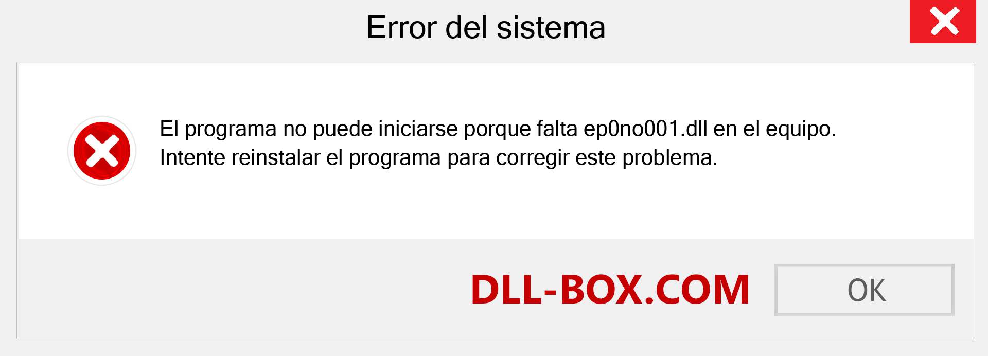 ¿Falta el archivo ep0no001.dll ?. Descargar para Windows 7, 8, 10 - Corregir ep0no001 dll Missing Error en Windows, fotos, imágenes